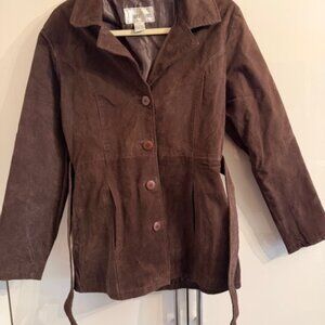 [2 f 90] Suede jacket, brown, by Louise Paris, size M